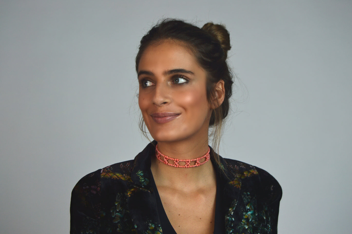 Choker Crucetas Coral